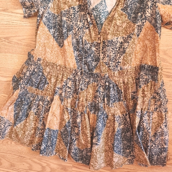 EUC HUNTER BELL Merritt Dress in Prairie Patchwork Multi, Size M - Picture 3 of 11